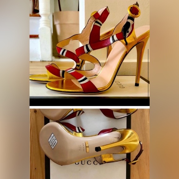 GUCCI KINGSNAKE SANDAL NEVER WORN, NEW IN BOX - Picture 4 of 4